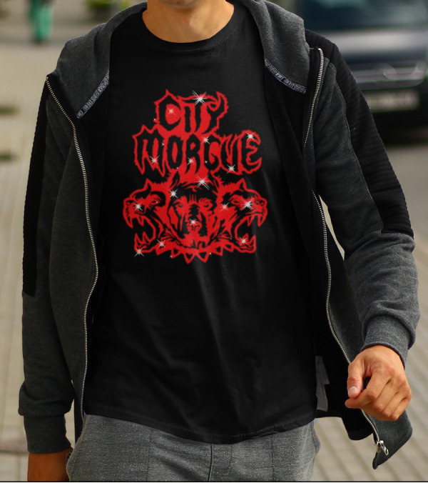 City Morgue Rhinestone Cerberus T-Shirt