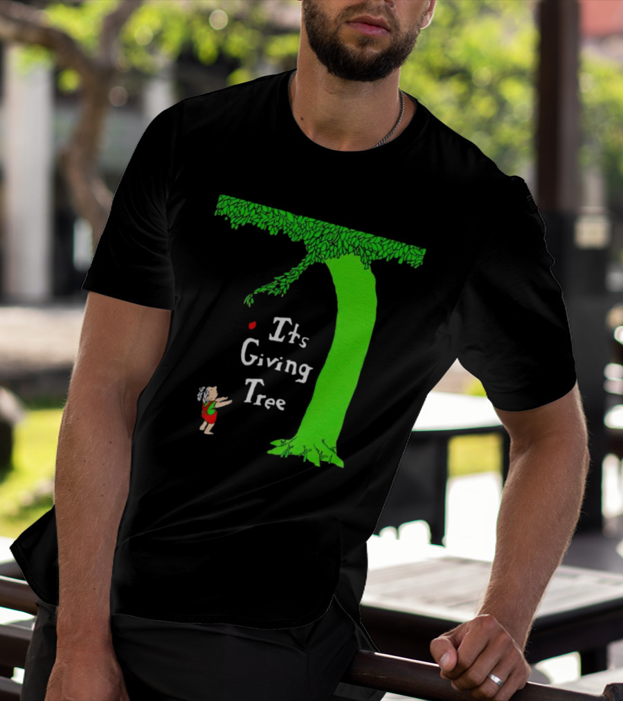 Its Giving Tree With Child And Green Tree T-Shirt