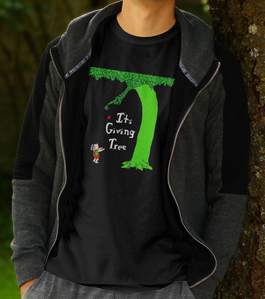 Its Giving Tree With Child And Green Tree T-Shirt