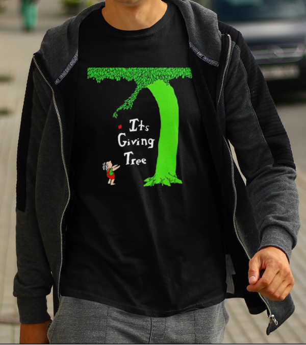 Its Giving Tree With Child And Green Tree T-Shirt