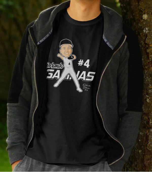 Orlando Salinas #4 Caricature Signature T-Shirt