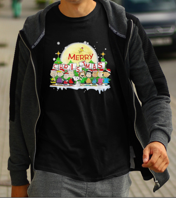 Peanuts Characters Merry Christmas T-Shirt