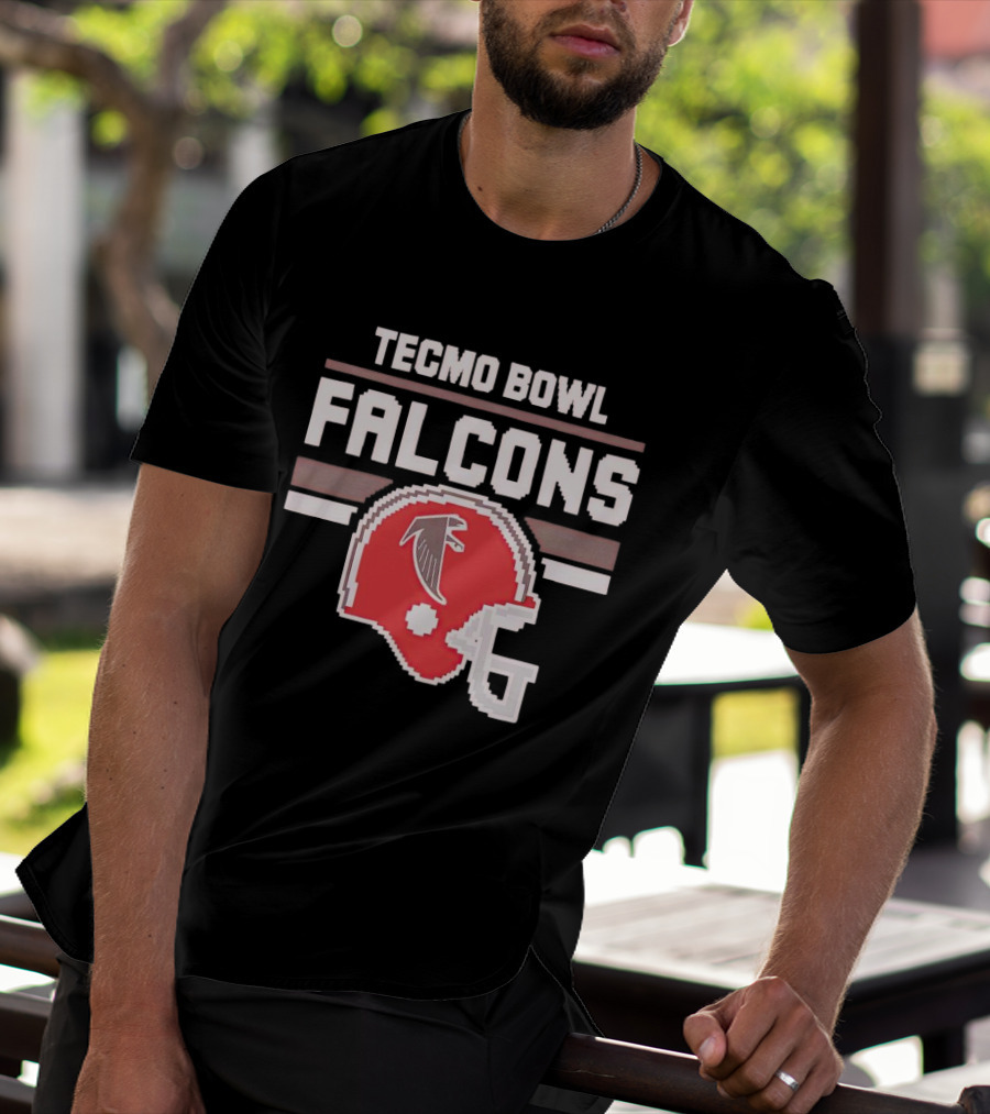 Tecmo Bowl Falcons Helmet Retro Atlanta Football T-Shirt