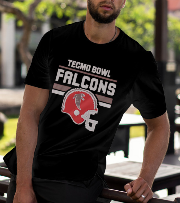 Tecmo Bowl Falcons Helmet Retro Atlanta Football T-Shirt