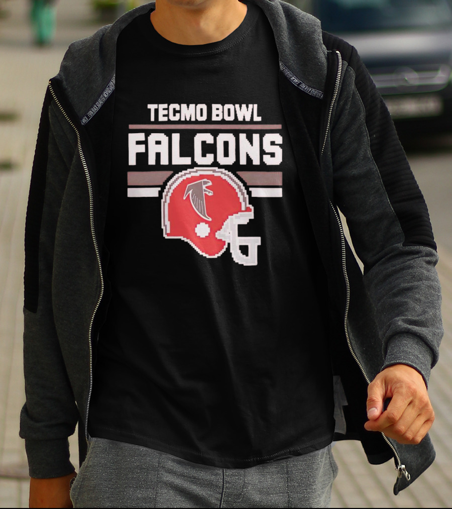 Tecmo Bowl Falcons Helmet Retro Atlanta Football T-Shirt