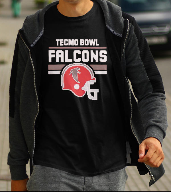 Tecmo Bowl Falcons Helmet Retro Atlanta Football T-Shirt