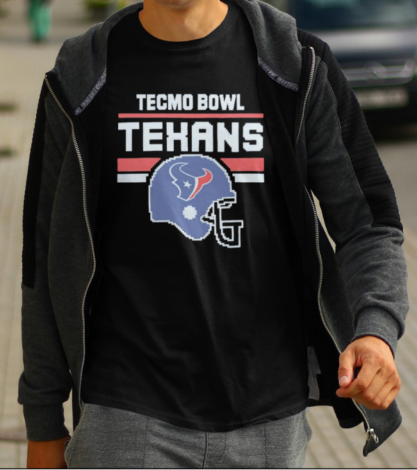 Tecmo Bowl Houston Texans Helmet Retro Video Game T-Shirt