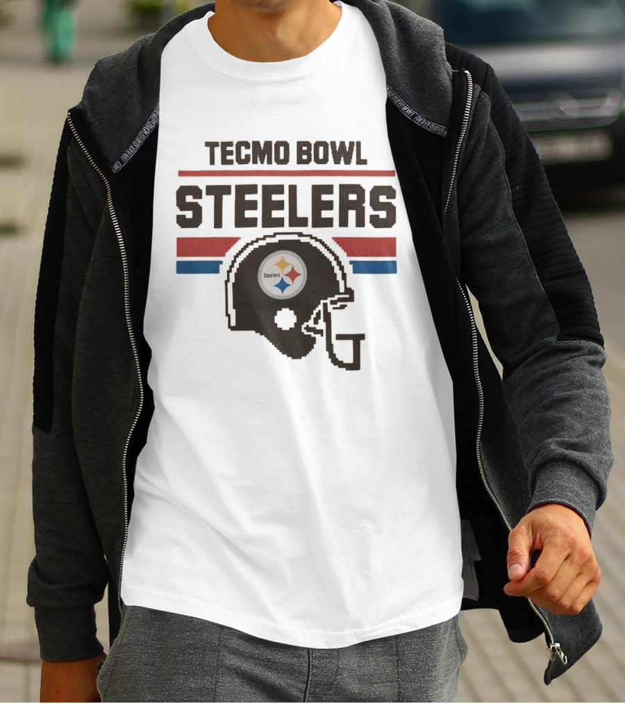 Tecmo Bowl Steelers Pittsburgh Logo Helmet T-Shirt