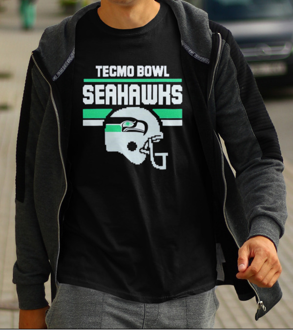 Tecmo Bowl Seattle Seahawks Helmet T-Shirt