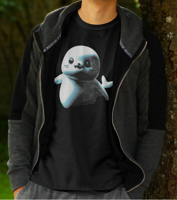 Distressed Spectre Sappy Seals Cute Sea Animal T-Shirt