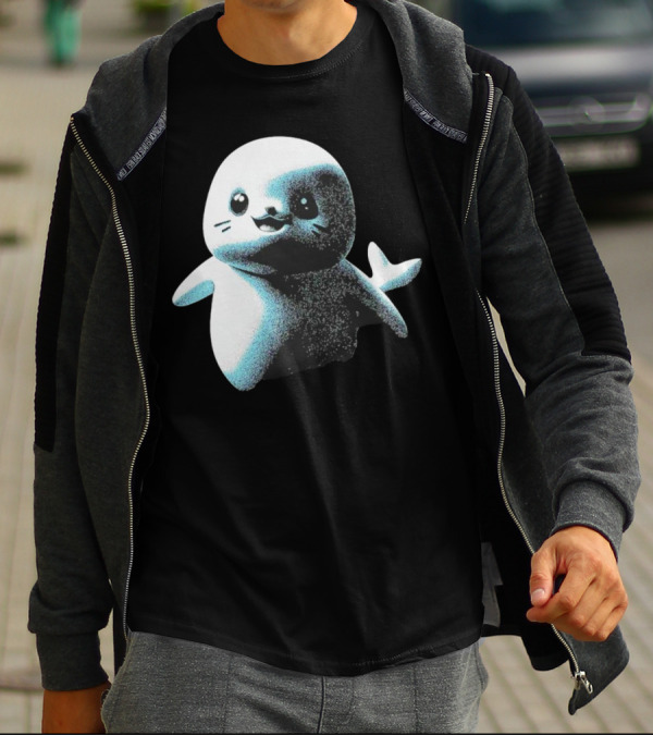 Distressed Spectre Sappy Seals Cute Sea Animal T-Shirt