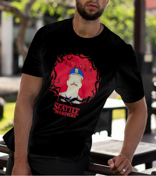 Eleven Stranger Things Style Seattle Mariners Baseball T-Shirt