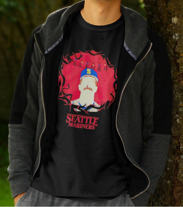 Eleven Stranger Things Style Seattle Mariners Baseball T-Shirt