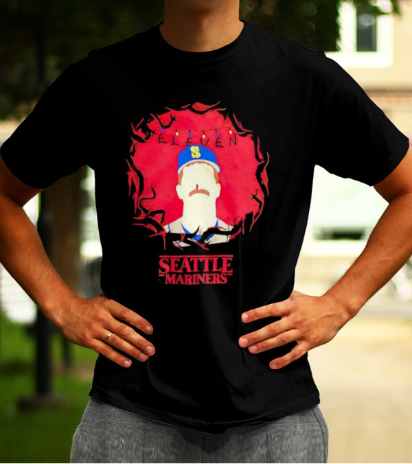 Eleven Stranger Things Style Seattle Mariners Baseball T-Shirt
