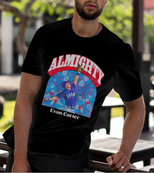Evan Carter Almighty Baseball Texas T-Shirt