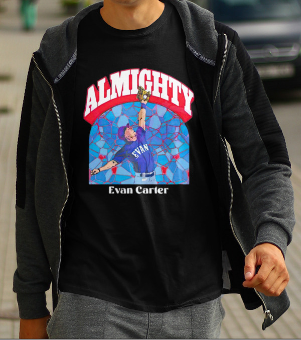Evan Carter Almighty Baseball Texas T-Shirt