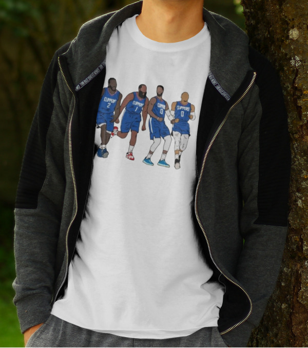 Kawhi Harden PG Russ Clippers Basketball Team Players T-Shirt