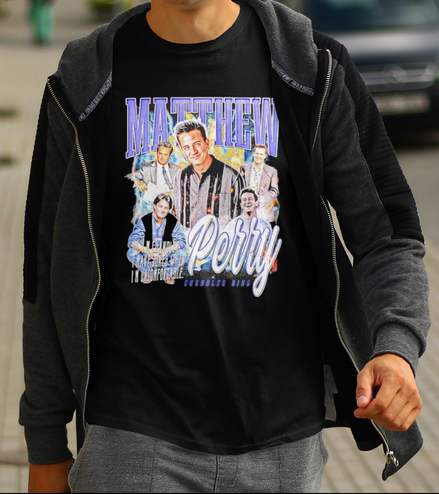 MATTHEW PERRY Chandler Bing I'm Unemployable T-Shirt