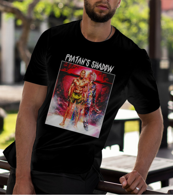 Poatan's Shadow Dual Persona Warrior In Fight Arena T-Shirt