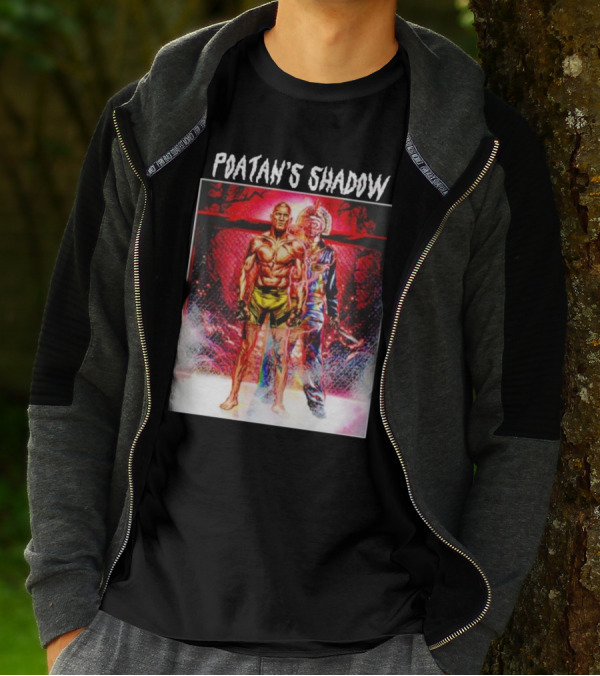 Poatan's Shadow Dual Persona Warrior In Fight Arena T-Shirt