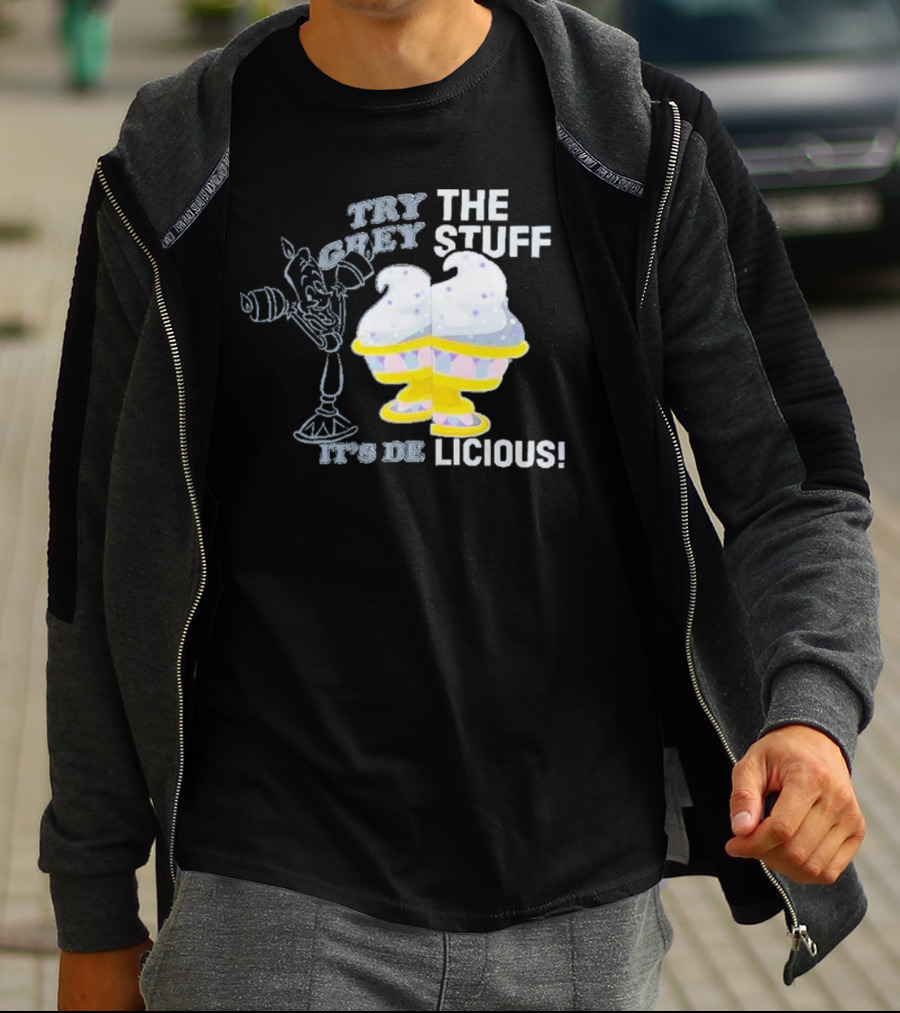 Try The Grey Stuff It’s DeLicious Cogsworth Ice Cream Cups T-Shirt