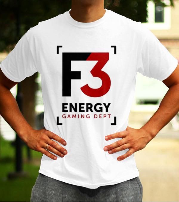 F3 Energy Gaming Dept Bold Red And Black T-Shirt