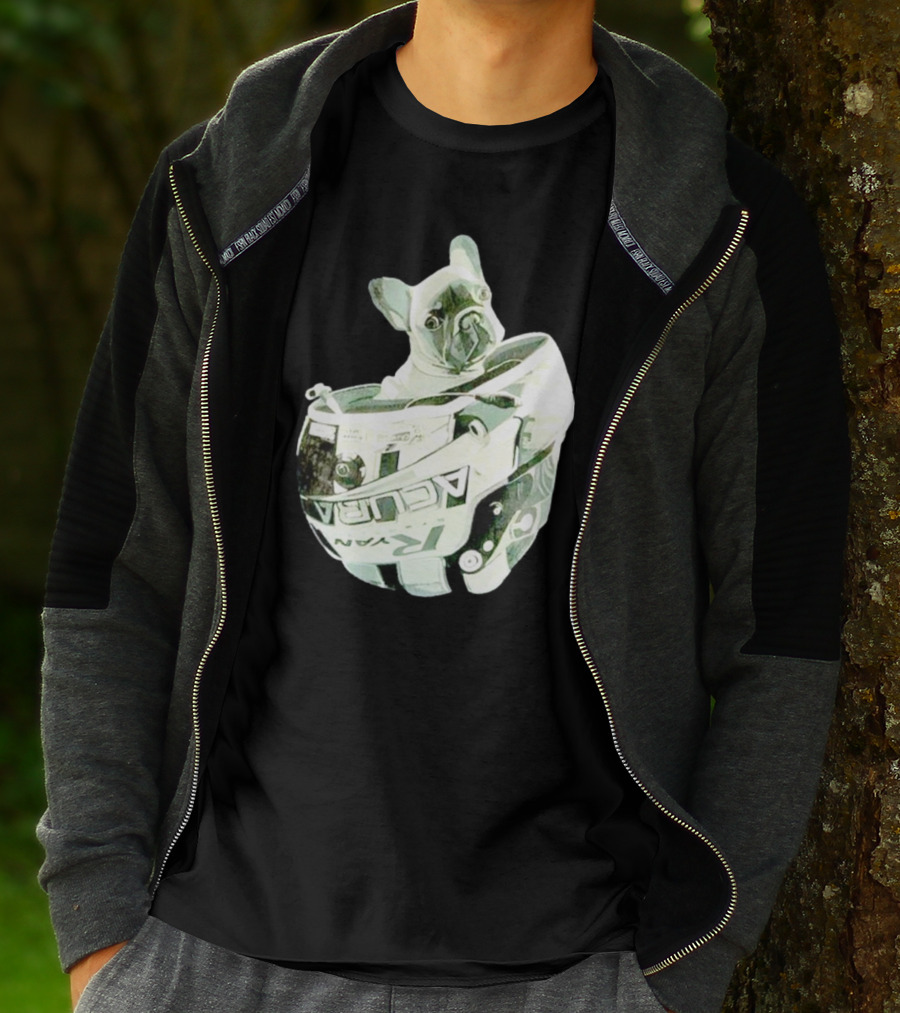Franklin Beans Eversley French Bulldog Racing Helmet Acura Formula T-Shirt