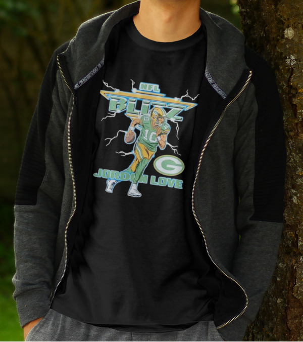 NFL Blitz Jordan Love Packers T-Shirt