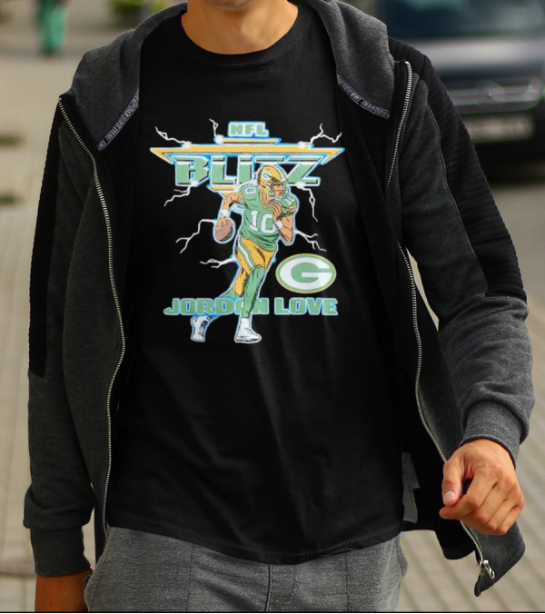 NFL Blitz Jordan Love Packers T-Shirt