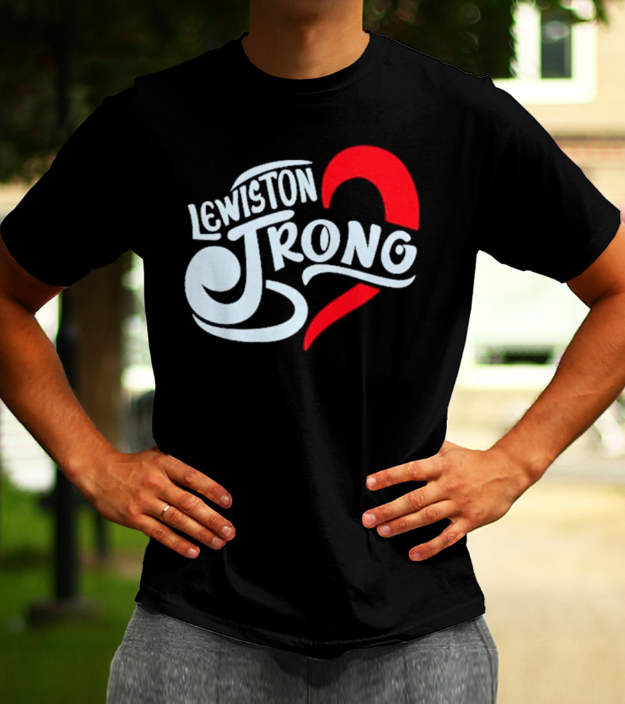 Lewiston Strong Heart Symbol Maine Resilience T-Shirt