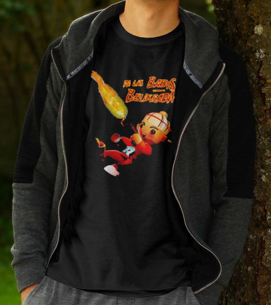 Pa Las Babys Belikeada Flame Throwing Anime Character T-Shirt