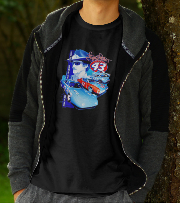 Richard Petty The Legend The King 43 Signature Racing Cars T-Shirt