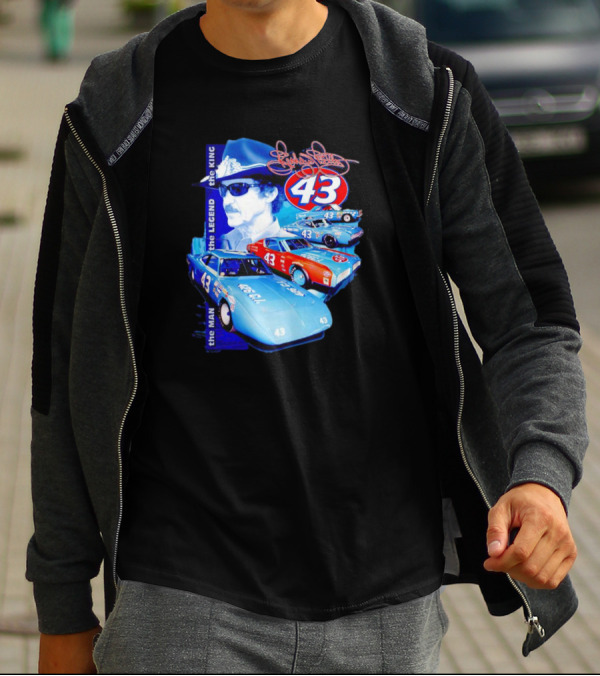 Richard Petty The Legend The King 43 Signature Racing Cars T-Shirt