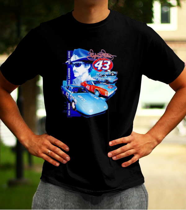 Richard Petty The Legend The King 43 Signature Racing Cars T-Shirt