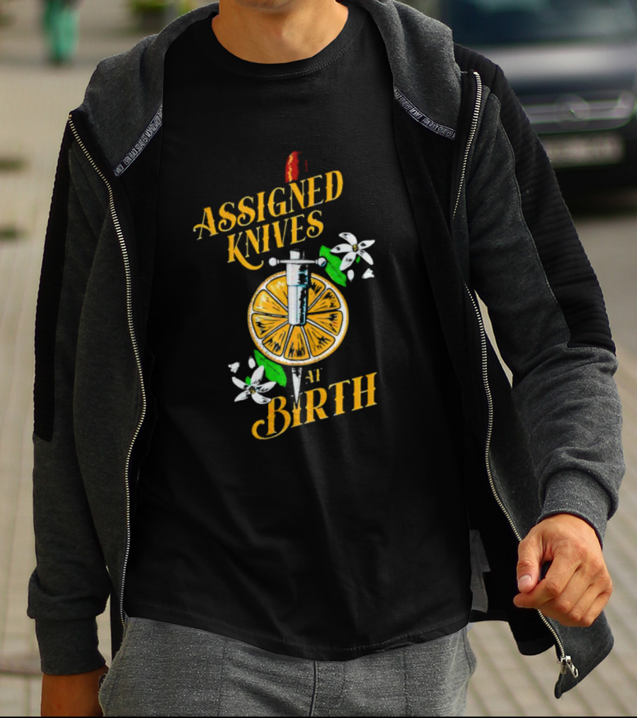 Vico Ortiz Assigned Knives At Birth Knife And Citrus Blossom T-Shirt