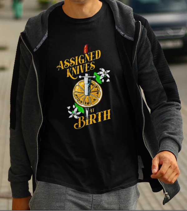 Vico Ortiz Assigned Knives At Birth Knife And Citrus Blossom T-Shirt