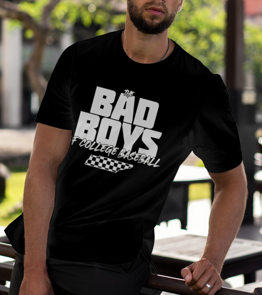 The Bad Boys Of College Baseball Tennessee Checkerboard State T-Shirt