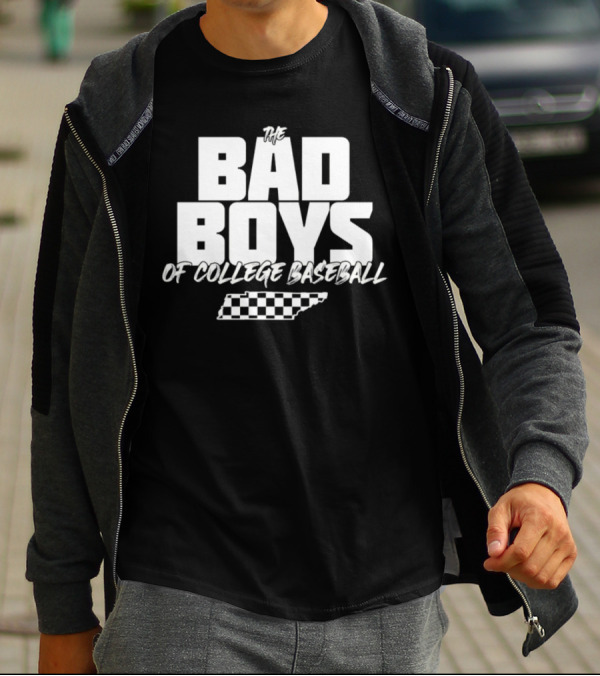 The Bad Boys Of College Baseball Tennessee Checkerboard State T-Shirt