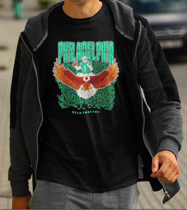 Philadelphia Football Eagle Dead Threads T-Shirt