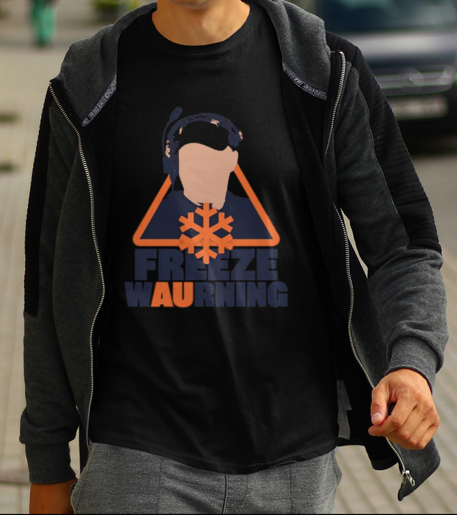 Freeze WAUrning Auburn Coaching Icon Snowflake T-Shirt