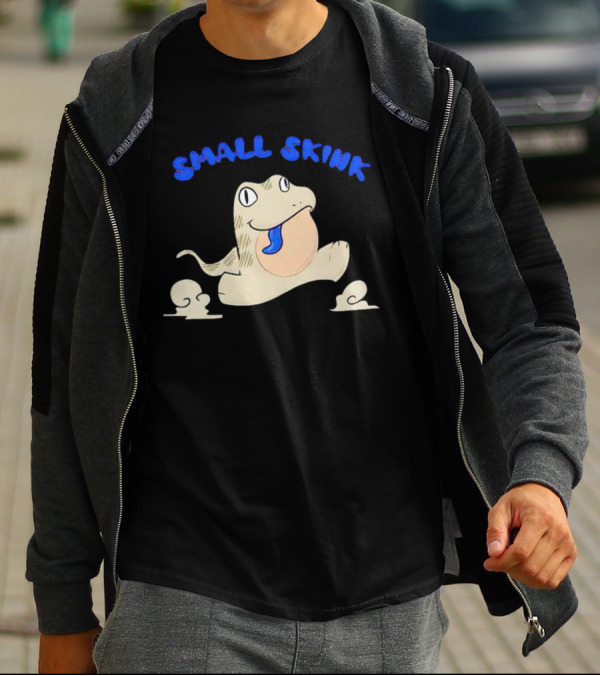Small Skink Blue-Tongued Frog Style Retro T-Shirt