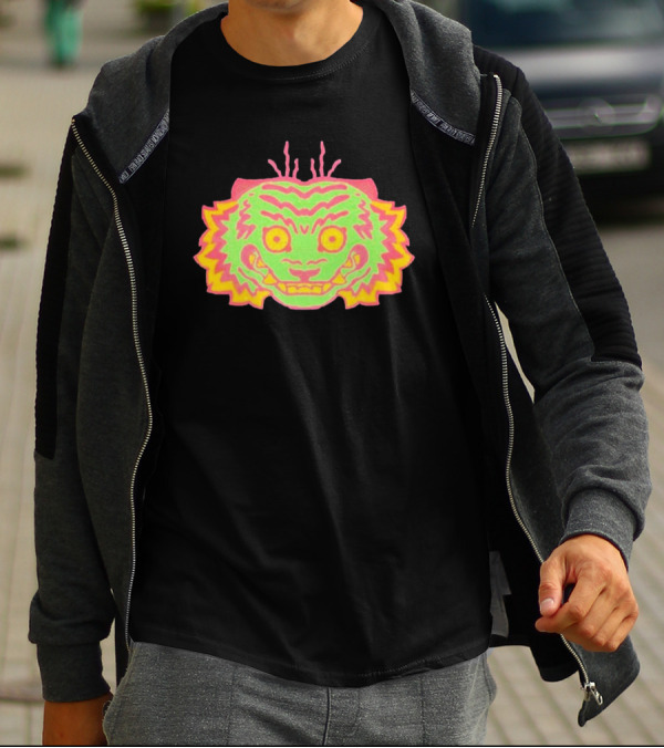 Papajoolia Tigers Neon Doodle T-Shirt