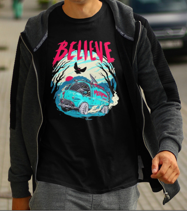 Believe Mothman Shadow Van Adventure T-Shirt
