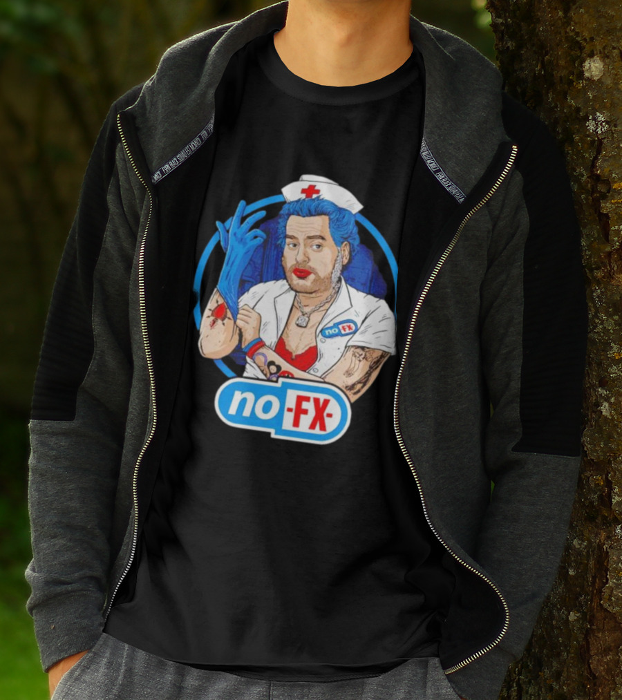 NOFX Nurse Punk Mike Tattoo Cartoon T-Shirt