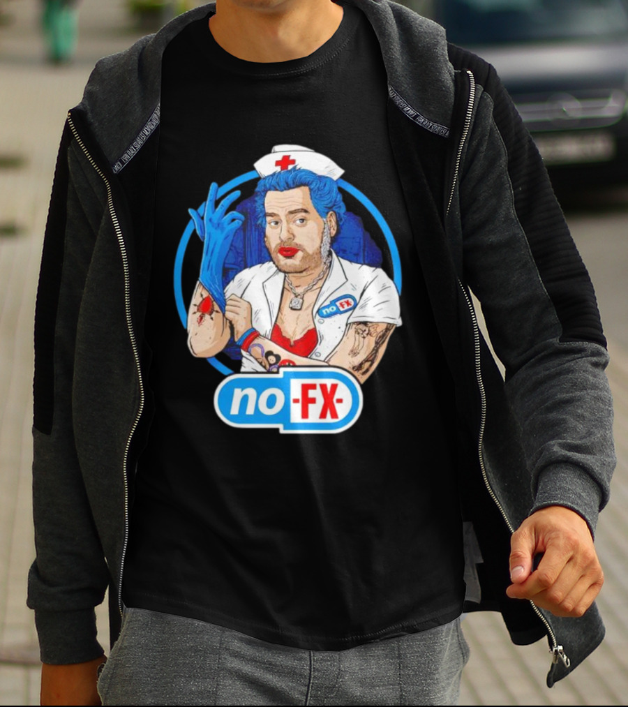 NOFX Nurse Punk Mike Tattoo Cartoon T-Shirt