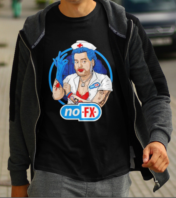 NOFX Nurse Punk Mike Tattoo Cartoon T-Shirt