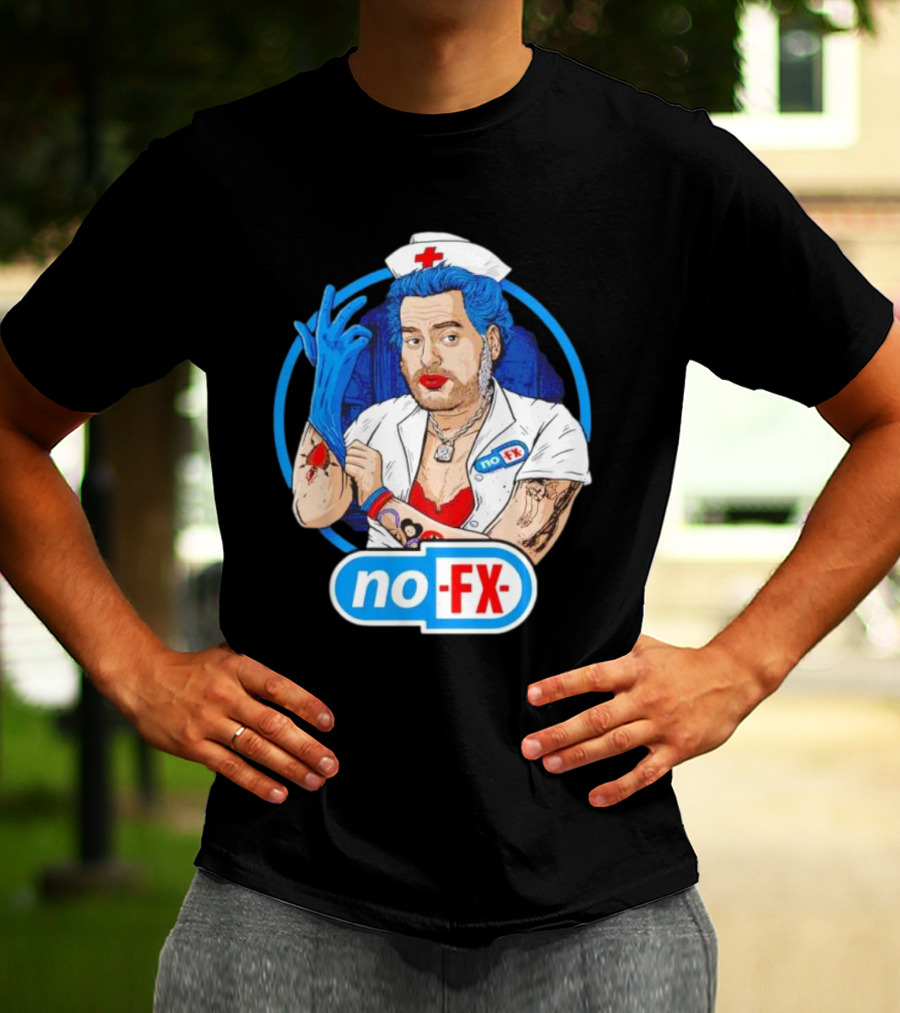 NOFX Nurse Punk Mike Tattoo Cartoon T-Shirt