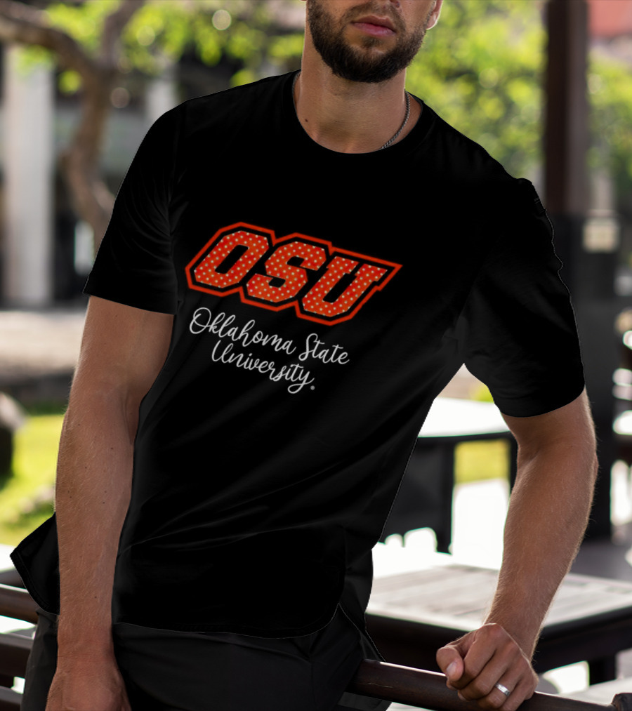 OSU Oklahoma State University Polkadot T-Shirt