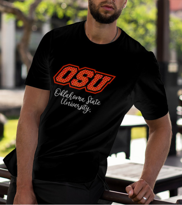 OSU Oklahoma State University Polkadot T-Shirt