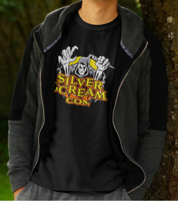 Silver Scream Con Grim Reaper With Needle And Hands T-Shirt